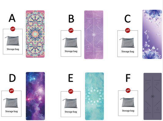 Yoga Mat Wicking Non-slip Towel Natural Rubber Suede Print Folding