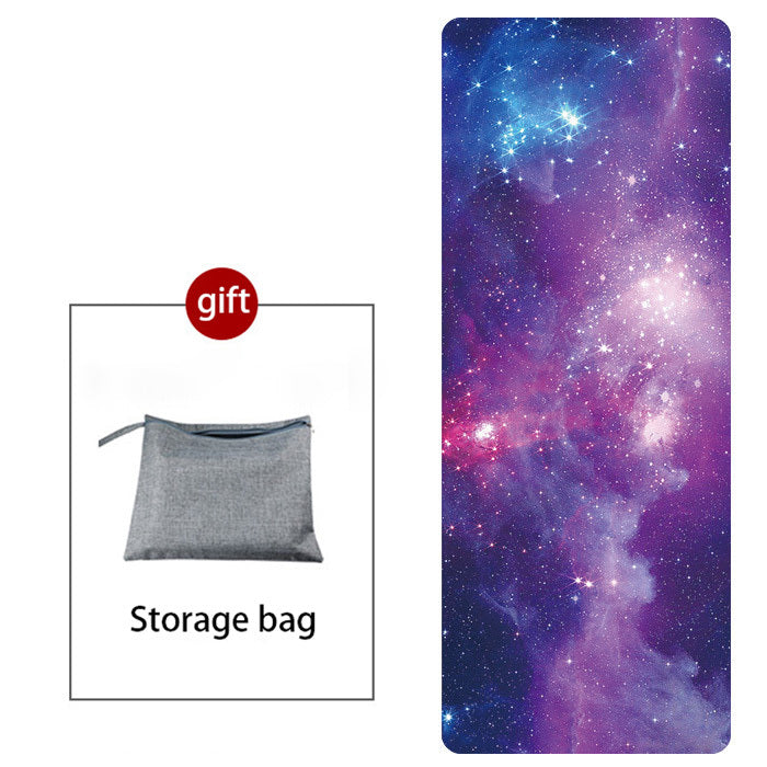 Yoga Mat Wicking Non-slip Towel Natural Rubber Suede Print Folding
