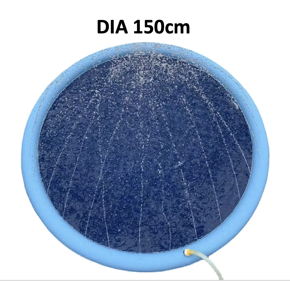 Non-Slip Splash Pad For Kids And Pet Dog Pool Summer Outdoor Water Toys Fun Backyard Fountain Play Mat