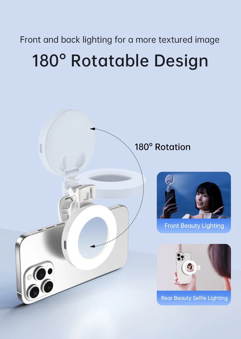 New Mobile Phone Beauty Selfie Pocket Light with Mirror
