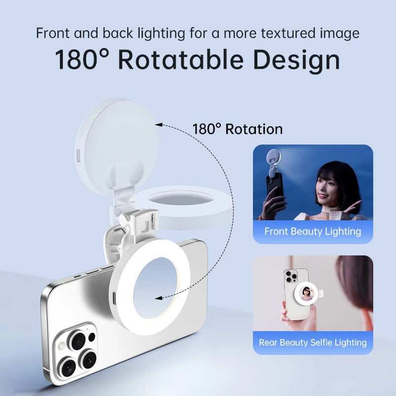 New Mobile Phone Beauty Selfie Pocket Light with Mirror