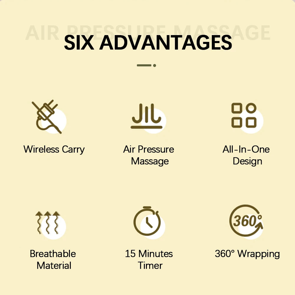 Electric 360° Air Pressure Leg Massage (3 Modes & 1 Pressure Level)