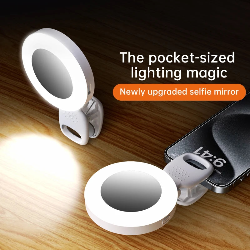 New Mobile Phone Beauty Selfie Pocket Light with Mirror