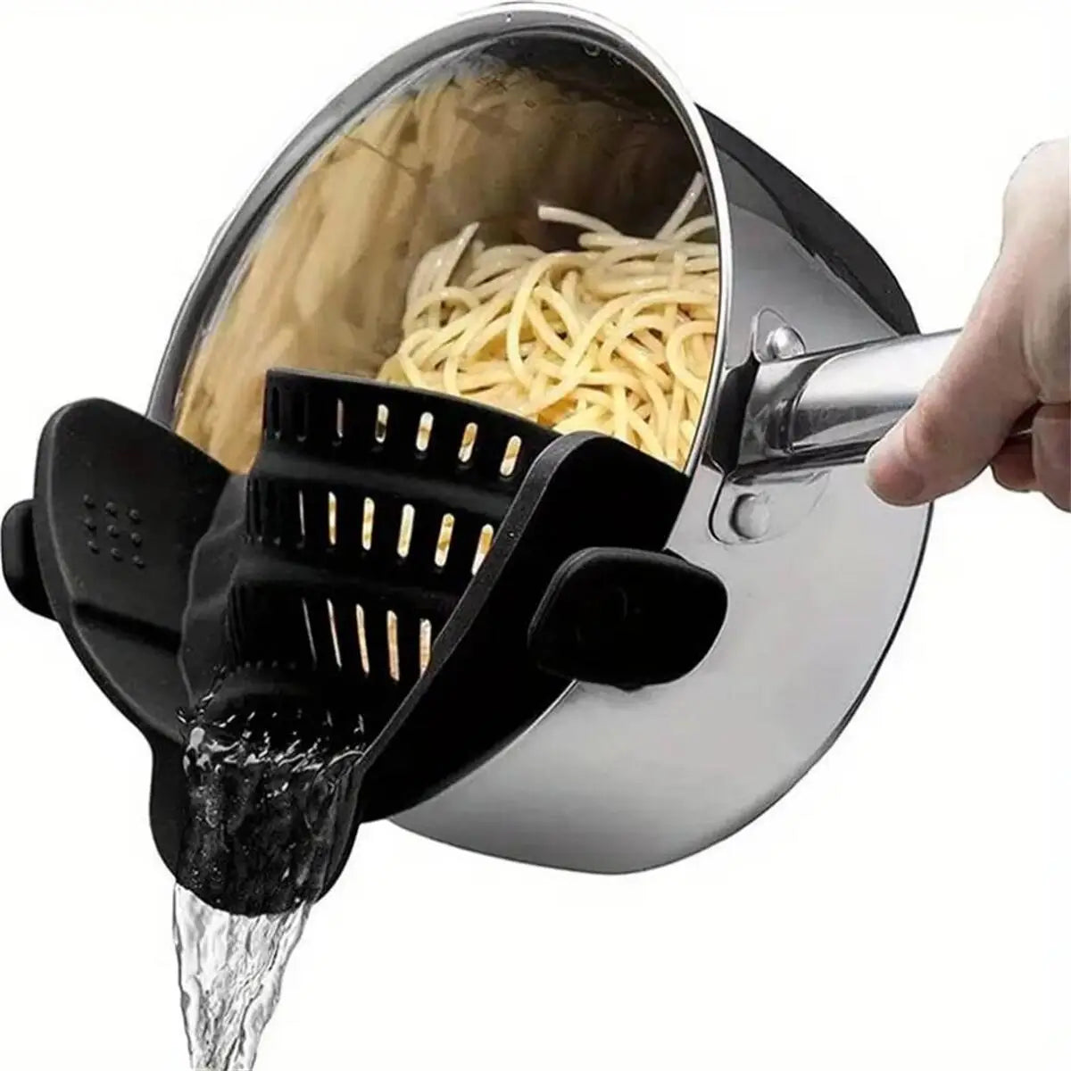 Universal Adjustable Silicone Clip On Strainer For Pots Pans And Bowls