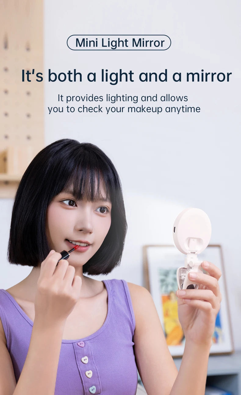 New Mobile Phone Beauty Selfie Pocket Light with Mirror