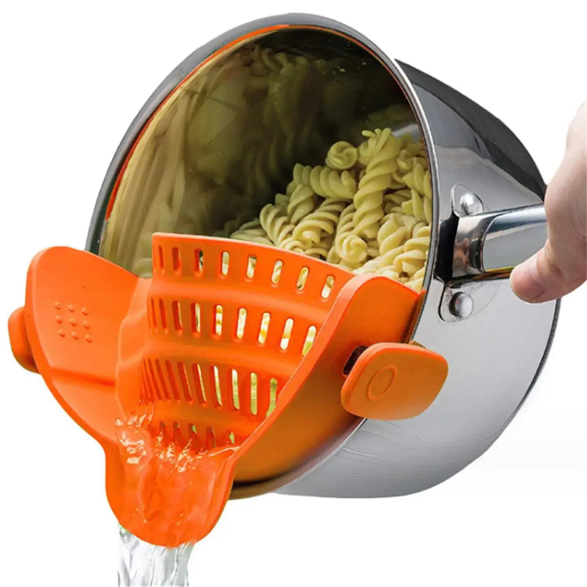 Universal Adjustable Silicone Clip On Strainer For Pots Pans And Bowls