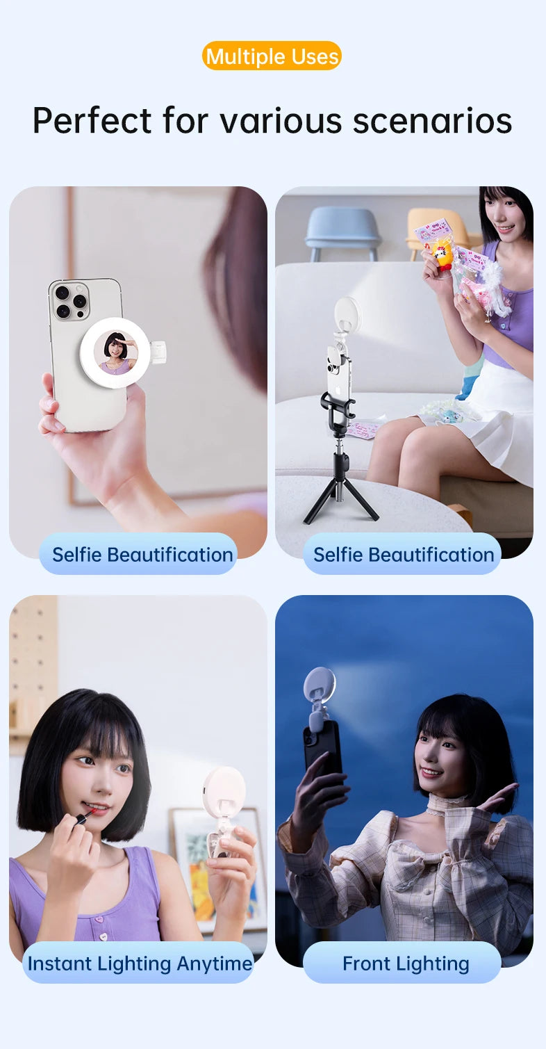New Mobile Phone Beauty Selfie Pocket Light with Mirror