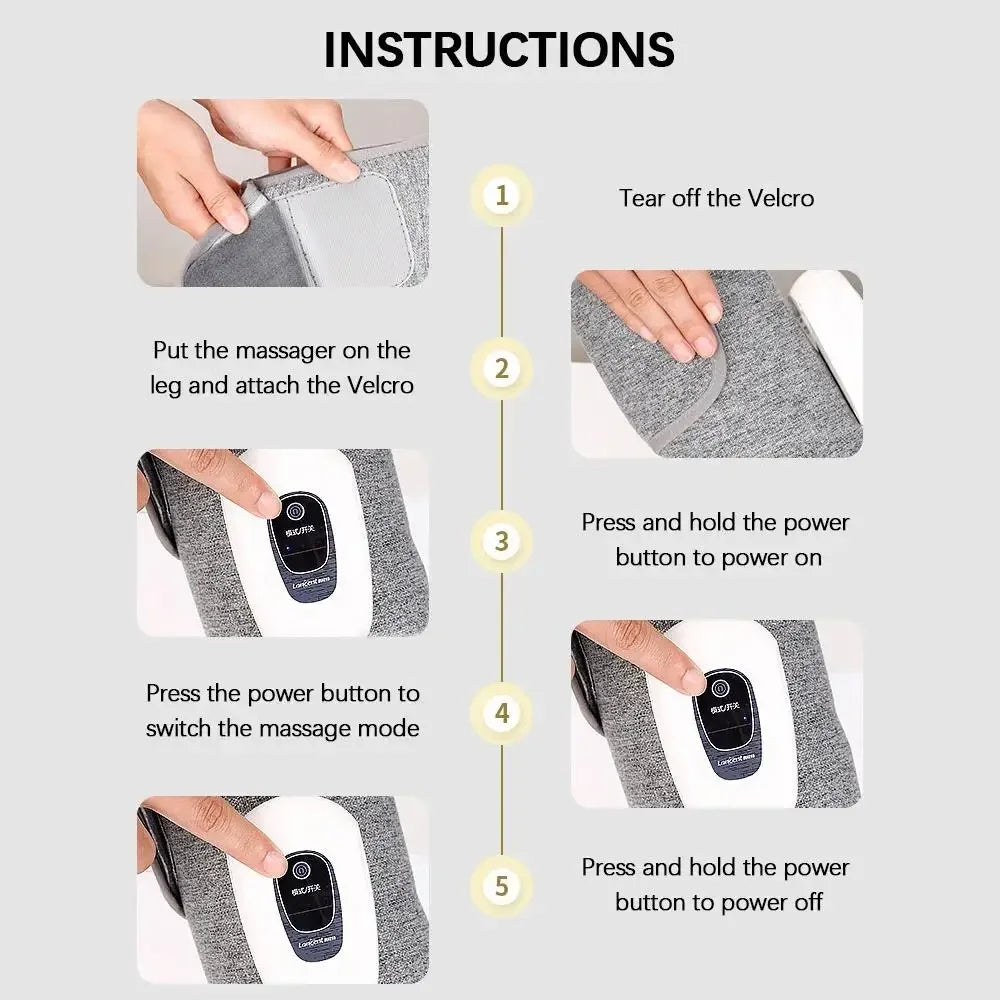 Electric 360° Air Pressure Leg Massage (3 Modes & 1 Pressure Level)