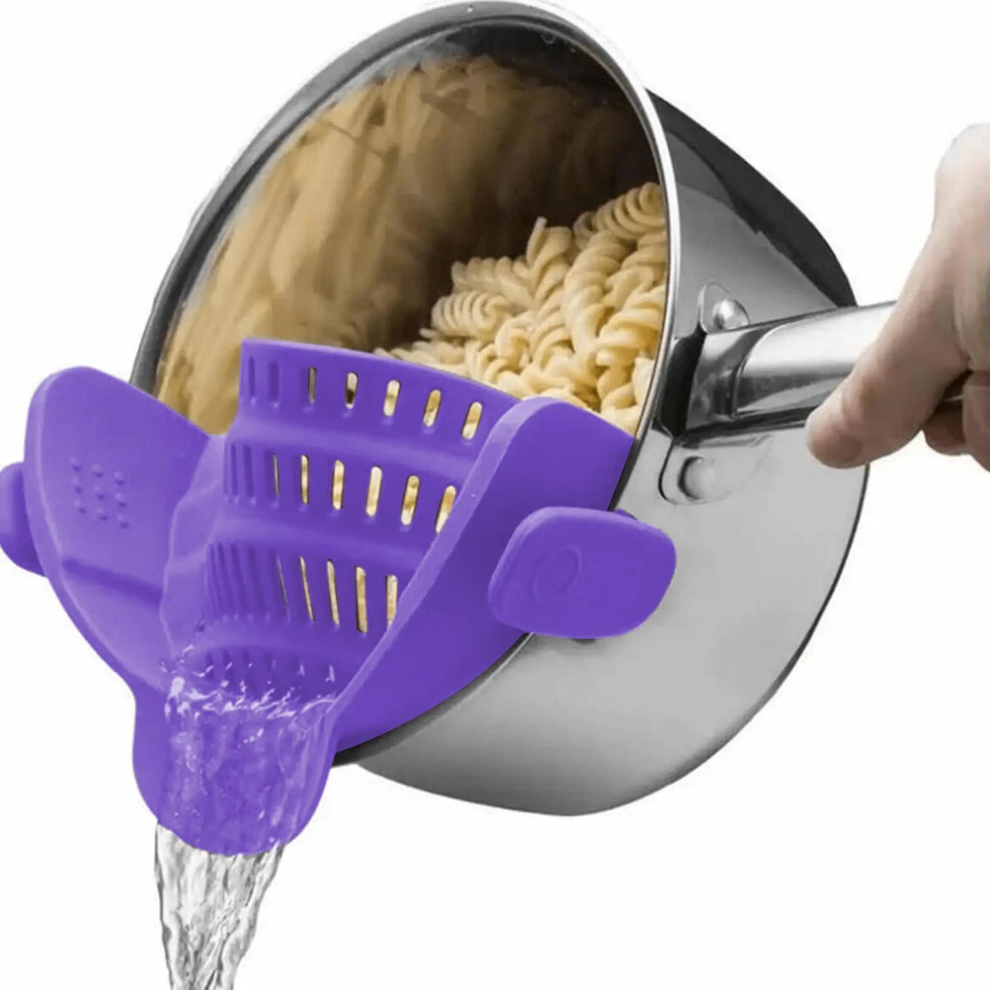 Universal Adjustable Silicone Clip On Strainer For Pots Pans And Bowls