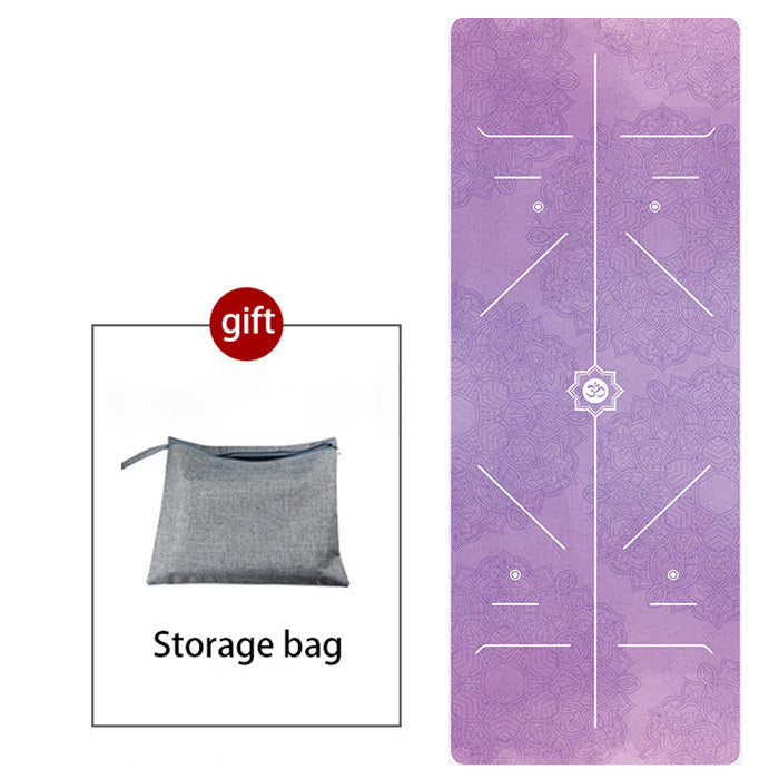 Yoga Mat Wicking Non-slip Towel Natural Rubber Suede Print Folding