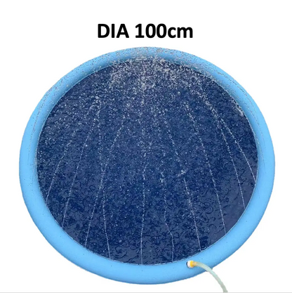 Non-Slip Splash Pad For Kids And Pet Dog Pool Summer Outdoor Water Toys Fun Backyard Fountain Play Mat
