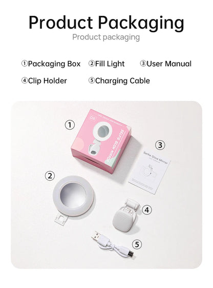 New Mobile Phone Beauty Selfie Pocket Light with Mirror