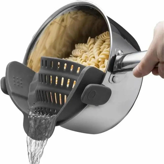 Universal Adjustable Silicone Clip On Strainer For Pots Pans And Bowls